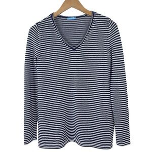 J.McLaughlin Striped V-Neck‎ Sweater Small